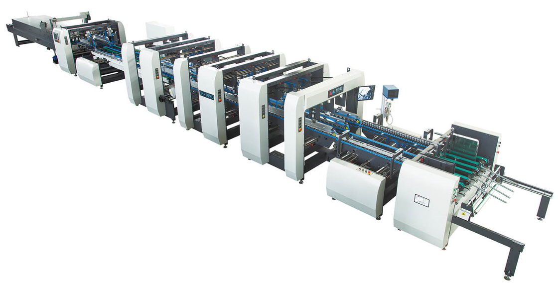 1mm-10mm Oluklu Kutu Klasör Yapıştırma Makinesi 250m / Min Yüksek Hız